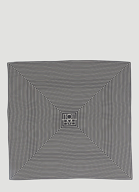 Saint Laurent Signature Monogram Silk Blanket Scarf Brown sla0253160