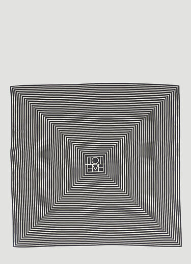 Signature Monogram Silk Blanket Scarf TOTEME Signature Monogram Silk Blanket Scarf Black tot0254007