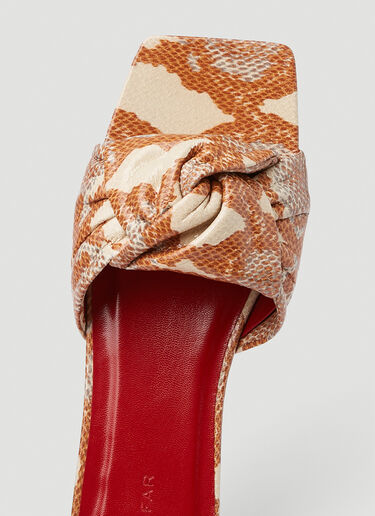 BY FAR Lima Snake-Print Sandals Brown byf0245028