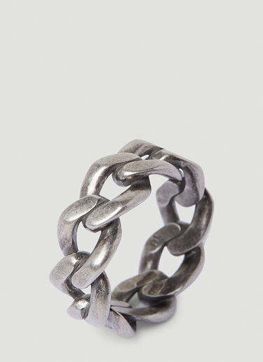 Maison Margiela 앤틱 커브 체인 링 실버 mla0153004