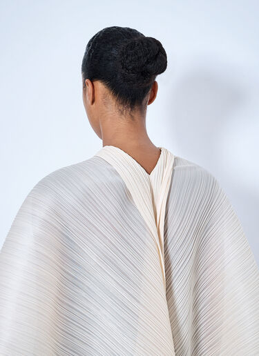 LN-CC® - Pleats Please Issey Miyake: Pleated Cape Blouse - Beige Pleats Please Issey Miyake Pleated Cape Blouse Beige plp0265004