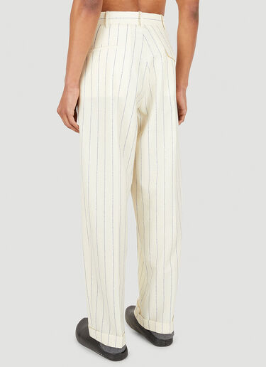 Marni Relaxed Striped Pants Cream mni0148009