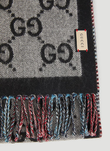 Gucci GG Reversible Check Scarf Grey guc0251089