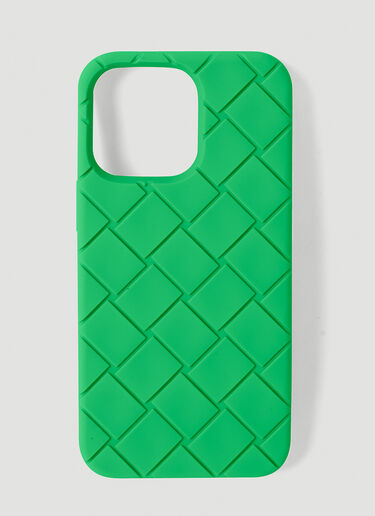 Bottega Veneta Intrecciato iPhone 13 Pro Case Green bov0151072