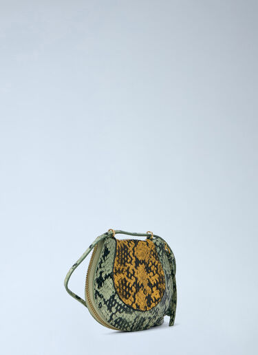 LN-CC® - Dries Van Noten: Python-Embossed Leather Crossbody Bag - Yellow Dries Van Noten Python-Embossed Leather Crossbody Bag Yellow dvn0265022