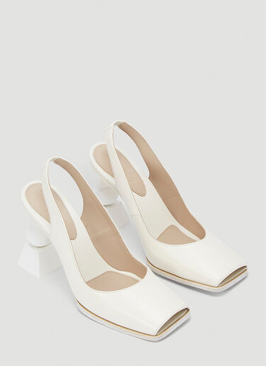 Les Chaussures Valerie Heeled Pumps Jacquemus Les Chaussures Valerie Heeled Pumps White jac0242037