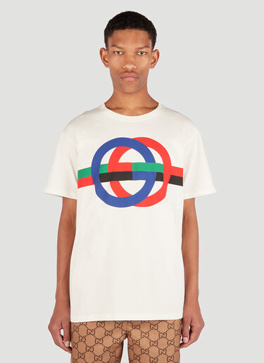 Gucci Interlocking G Print T-Shirt White guc0152080