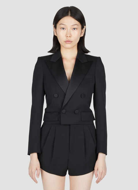 VETEMENTS Cropped Tuxedo Blazer Black vet0254016