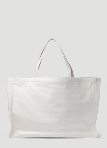 Acne Studios Coated Logo Tote Bag White acn0250079