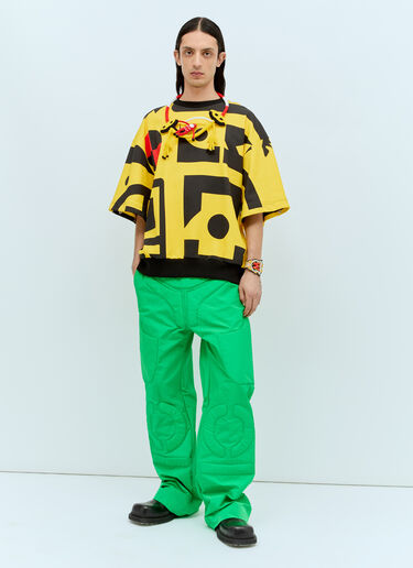 Walter Van Beirendonck Dawleetoo Oversized Sweatshirt Yellow wlt0156013