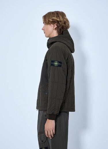 LN-CC® - Stone Island: Quilted Hooded Jacket - Brown Stone Island Quilted Hooded Jacket Brown sto0165058