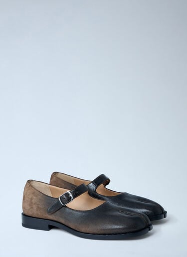Maison Margiela Tabi Mary Jane Leather Flats Brown mla0264011
