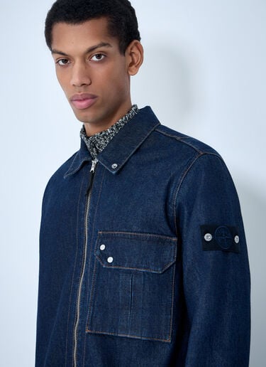 Stone Island Denim Jacket Blue sto0164029