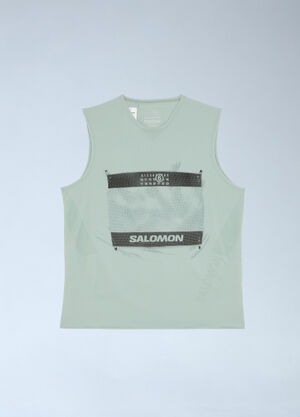 MM6 Maison Margiela x Salomon Logo Motif Tank Top Green mms0261005