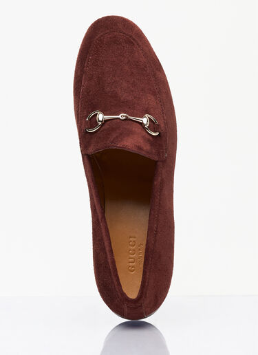 Gucci Jordaan Suede Loafers Brown guc0257055
