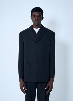 The Row Caelum Wool Blazer Black row0162004