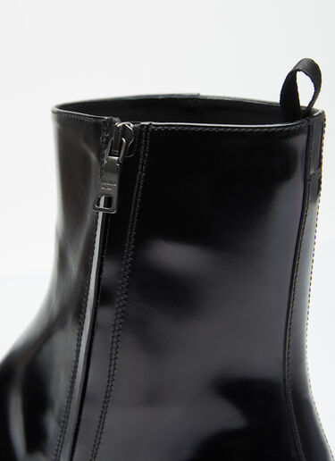Prada Brushed Leather Boots Black pra0155019
