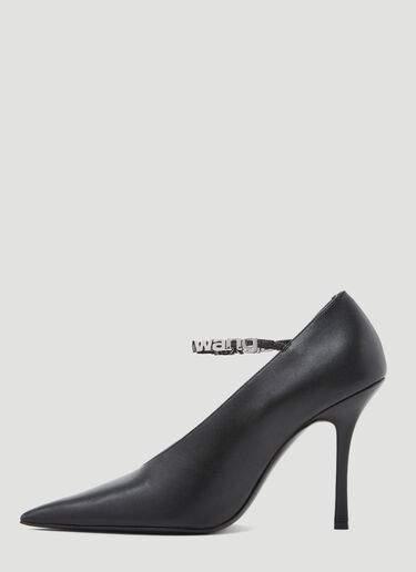 Alexander Wang Delphine Ankle Strap Pumps Black awg0254016