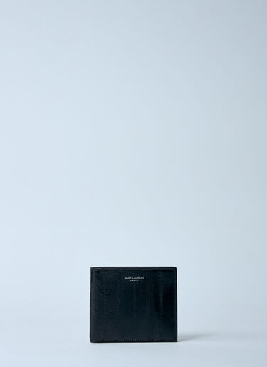Saint Laurent 가죽 로고 모티프 반지갑 브라운 sla0158026