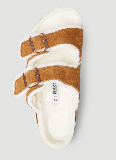 Birkenstock Arizona Shearling Sandals Camel brk0352027