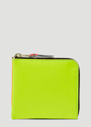 Comme des Garçons Wallet Super Fluorescent Zip Wallet Black cdw0356004