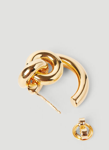Loop Hoop Earrings Bottega Veneta Loop Hoop Earrings Gold bov0250075