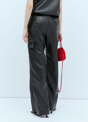 Stella McCartney Cargo Vegan Leather Pants Black stm0254001