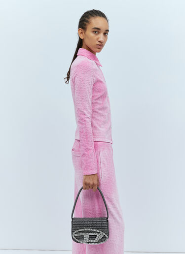 Logo Embossed Velvet Shirt Diesel Logo Embossed Velvet Shirt Pink dsl0253005