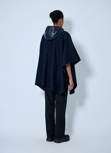 LN-CC® - Moncler: Hooded Cape with Belted Waist - Navy Moncler Hooded Cape with Belted Waist Navy mon0265094