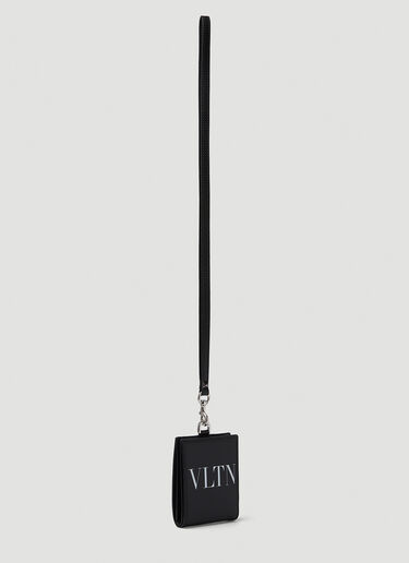 Valentino VLTN Print Lanyard Wallet Black val0149044