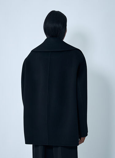 Saint Laurent Tailored Wool Coat Black sla0261036