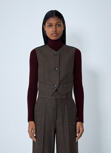 Wool Waistcoat Max Mara Wool Waistcoat Brown max0262065