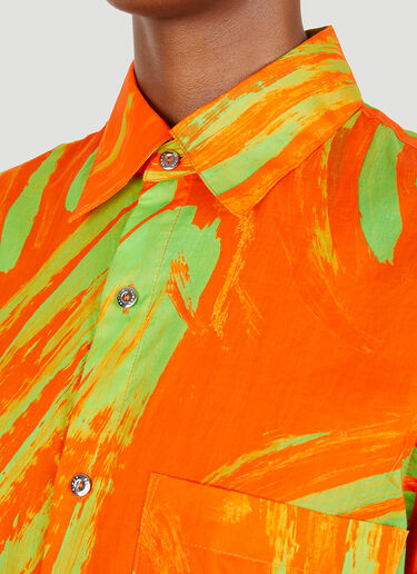 SIMON MILLER Santos Leaf Print Dress Orange smi0249006