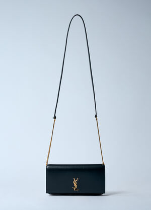 Saint Laurent Cassandre Phone Case On Chain Black sla0259002