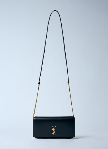 Saint Laurent Cassandre Phone Case On Chain Black sla0259082