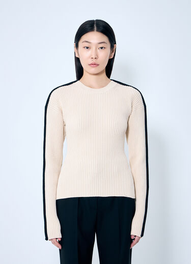 Sportmax Stretch Fitted Sweater Cream spx0259008