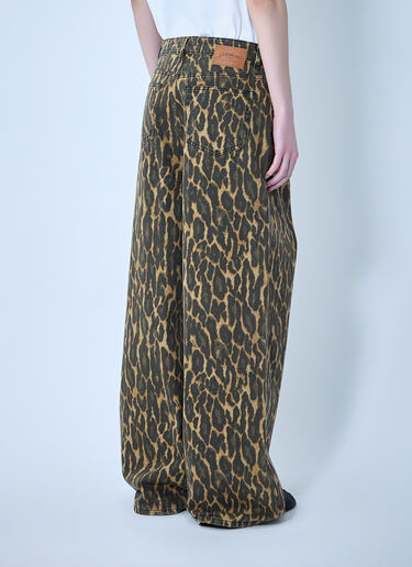 Print Denim Baggy Jeans GANNI Print Denim Baggy Jeans Brown gan0263017