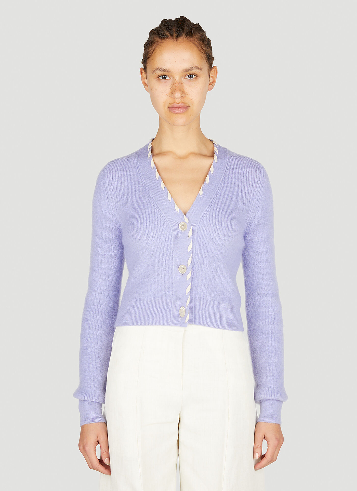 Shop Jacquemus Le Cardigan Lazo In Purple