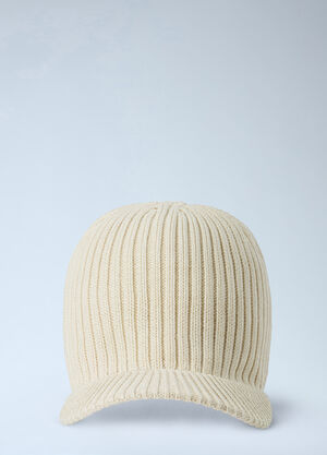Y-3 X WB Ribbed Knit Beanie Beige ywb0364004