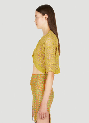 LN-CC® - LOUISE LYNGH BJERREGAARD: Open Cardigan - Yellow LOUISE LYNGH BJERREGAARD Open Cardigan Yellow llb0250005