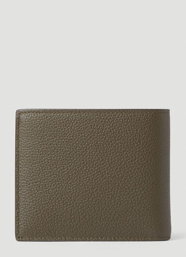 Saint Laurent 徽标铭牌双折钱包 卡其色 sla0151075