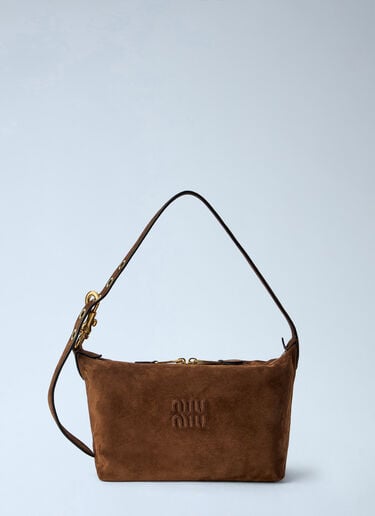 LN-CC® - Miu Miu: Spirit Suede Bag - Brown Miu Miu Spirit Suede Bag Brown miu0366055