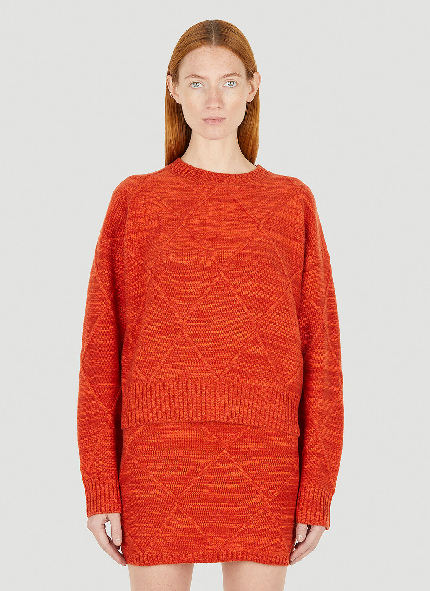 Wynn Hamlyn Mosaic Sweater In Orange