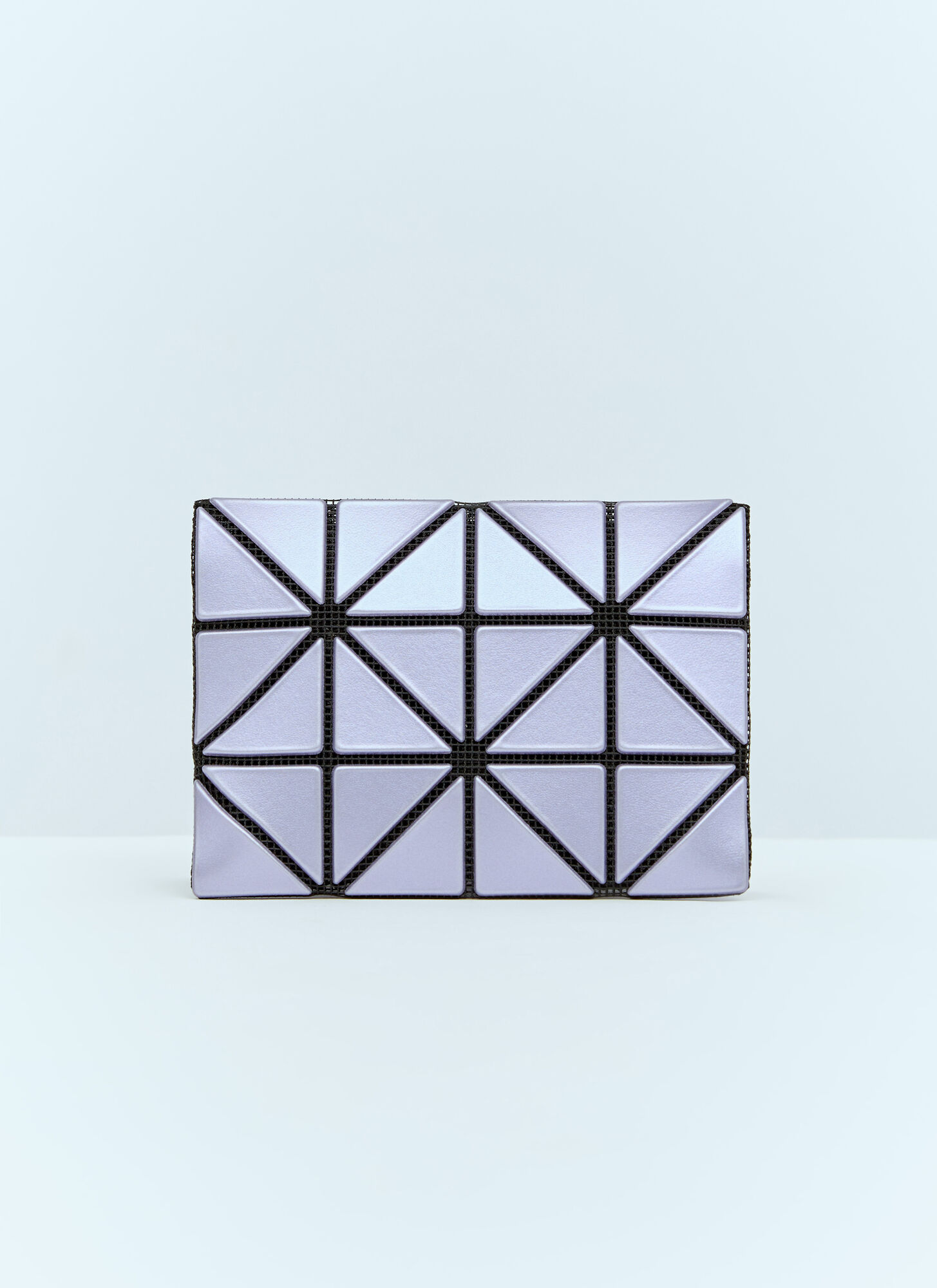 Shop Bao Bao Issey Miyake Bi-fold Metallic Cardholder In Purple