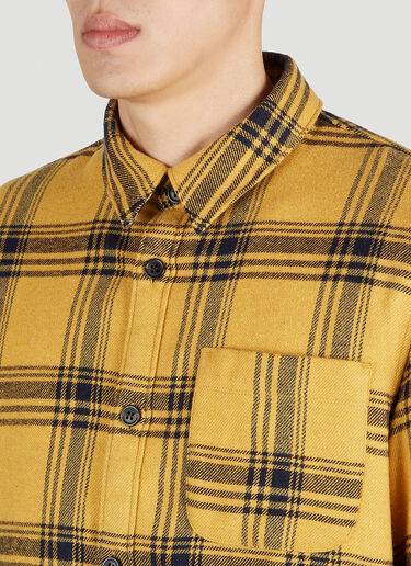A.P.C. Trek Checked Flannel Shirt Yellow apc0151013