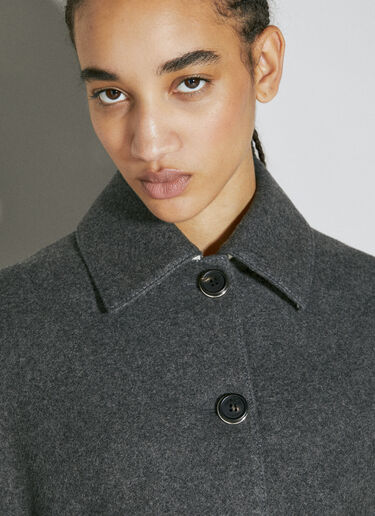 Durazzi Milano Felt Wool-Blend Jacket Grey drz0254004