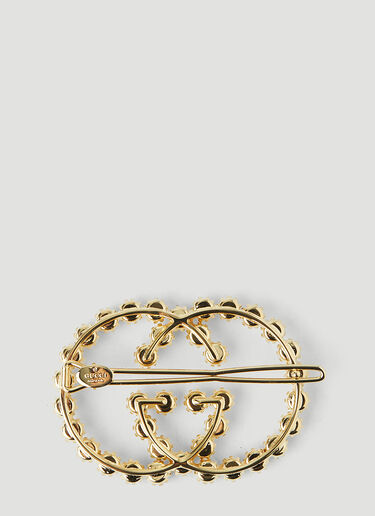 Gucci Interlocking G Pearl Hair Clip White guc0245204