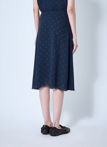 Acne Studios Mesh Layered Midi Skirt Navy acn0260010