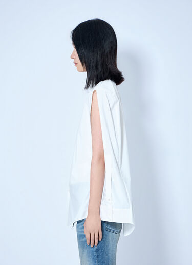 MM6 Maison Margiela Long-Sleeved Shirt White mmm0264052