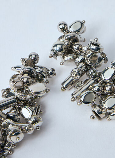 Dries Van Noten Beaded Drop Earrings Silver dvn0260027